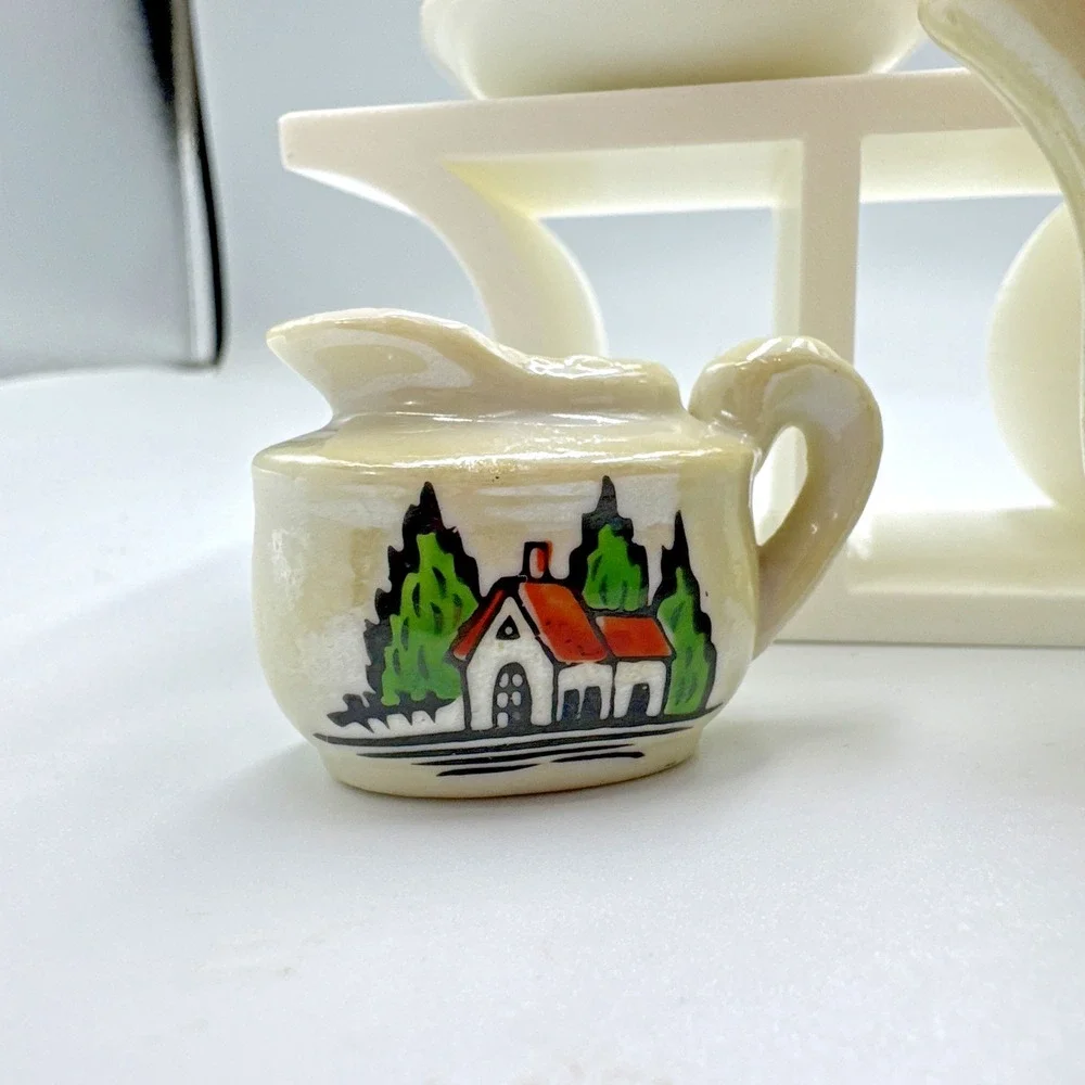 Vintage Miniature‎ Tea Set Made in Japan Hand Painted 10 Pc